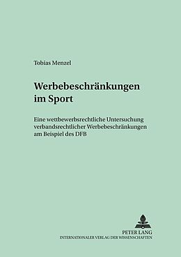 Kartonierter Einband Werbebeschränkungen im Sport von Tobias Menzel
