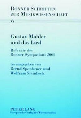 Kartonierter Einband Gustav Mahler und das Lied von 