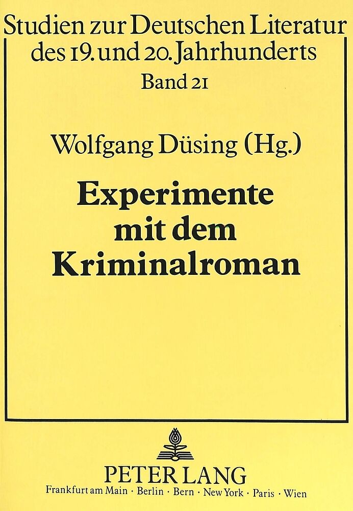 Experimente mit dem Kriminalroman