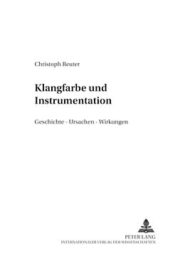 Kartonierter Einband Klangfarbe und Instrumentation von Christoph Reuter