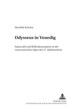 Kartonierter Einband Odysseus in Venedig von Hendrik Schulze