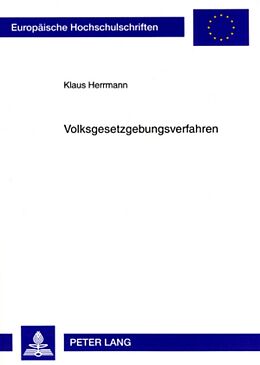Kartonierter Einband Volksgesetzgebungsverfahren von Klaus Herrmann