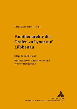 Kartonierter Einband Familienarchiv der Grafen zu Lynar auf Lübbenau von 