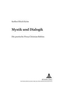 Kartonierter Einband Zwischen Mystik und Dialogik von Steffen Keim