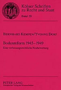 Kartonierter Einband Bodenreform 1945-1949 von Bernhard Kempen, Yvonne Dorf