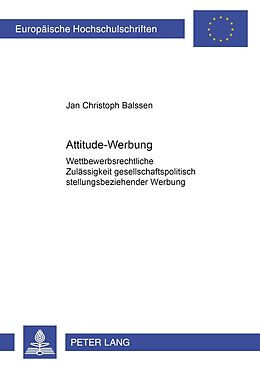 Kartonierter Einband Attitude-Werbung von Jan Christoph Balssen