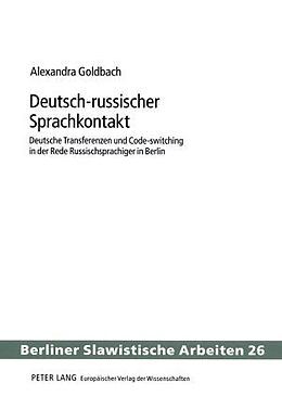 Kartonierter Einband Deutsch-russischer Sprachkontakt von Alexandra Goldbach