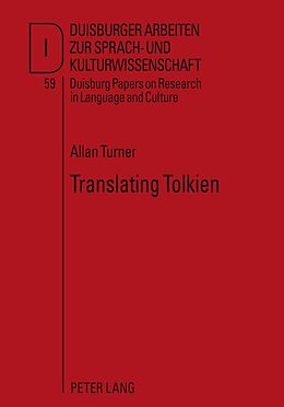 Couverture cartonnée Translating Tolkien de Allan Turner
