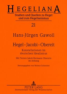 Kartonierter Einband Hegel  Jacobi  Obereit von Hans-Jürgen Gawoll