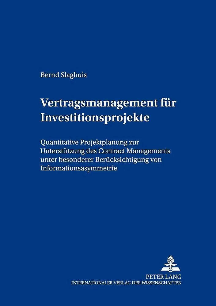 Vertragsmanagement für Investitionsprojekte