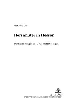 Kartonierter Einband Herrnhuter in Hessen von Matthias Graf
