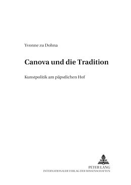 Kartonierter Einband Canova und die Tradition von Yvonne zu Dohna