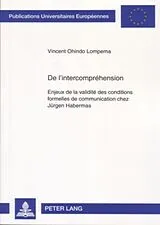 Kartonierter Einband De l'intercompréhension von Vincent Ohindo Lompema