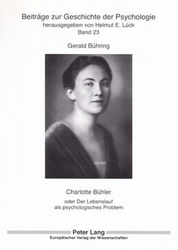 Kartonierter Einband Charlotte Bühler von Gerald Bühring