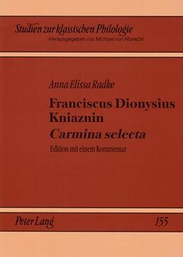 Kartonierter Einband Franciscus Dionysius Kniaznin «Carmina selecta» von Anna Elissa Radke