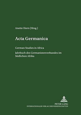 Kartonierter Einband Acta Germanica von 