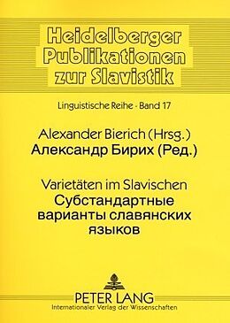 Kartonierter Einband Varietäten im Slavischen-      von 