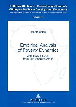 Kartonierter Einband Empirical Analysis of Poverty Dynamics von Isabel Günther
