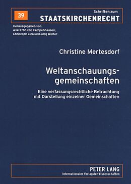 Kartonierter Einband Weltanschauungsgemeinschaften von Christine Mertesdorf