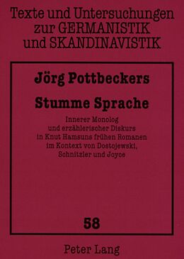 Kartonierter Einband Stumme Sprache von Jörg Pottbeckers