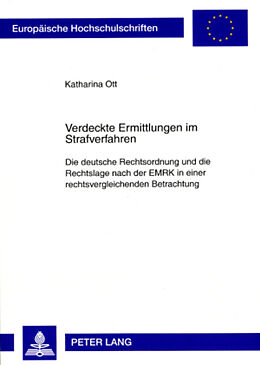 Kartonierter Einband Verdeckte Ermittlungen im Strafverfahren von Katharina Ott