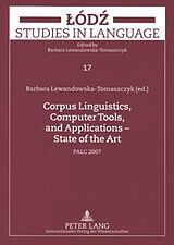 Couverture cartonnée Corpus Linguistics, Computer Tools, and Applications - State of the Art de 