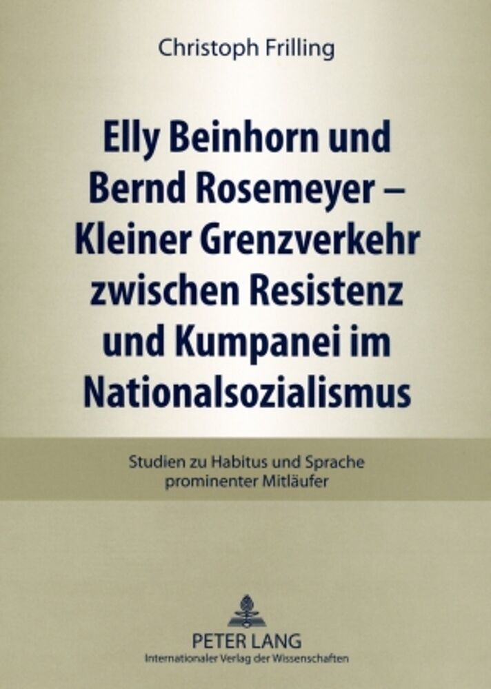 Elly Beinhorn und Bernd Rosemeyer  Kleiner Grenzverkehr zwischen Resistenz und Kumpanei im Nationalsozialismus