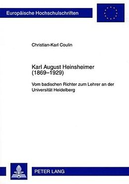 Kartonierter Einband Karl August Heinsheimer (1869-1929) von Christian Coulin