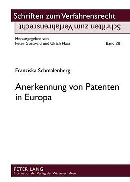 Fester Einband Anerkennung von Patenten in Europa von Franziska Schmalenberg