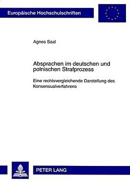 Kartonierter Einband Absprachen im deutschen und polnischen Strafprozess von Agnes Saal