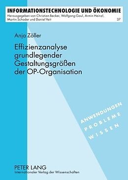 Fester Einband Effizienzanalyse grundlegender Gestaltungsgrößen der OP-Organisation von Anja Zöller