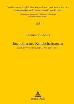 Fester Einband Europäisches Kindschaftsrecht von Christiane Tödter