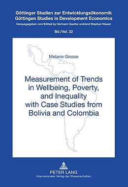 Fester Einband Measurement of Trends in Wellbeing, Poverty, and Inequality with Case Studies from Bolivia and Colombia von Melanie Grosse
