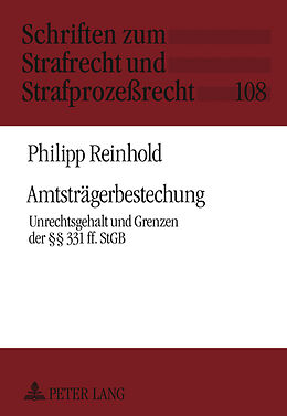 Fester Einband Amtsträgerbestechung von Philipp Reinhold