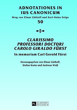Fester Einband «Clarissimo Professori Doctori Carolo Giraldo Fürst» von 