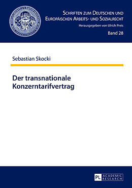 Fester Einband Der transnationale Konzerntarifvertrag von Sebastian Skocki