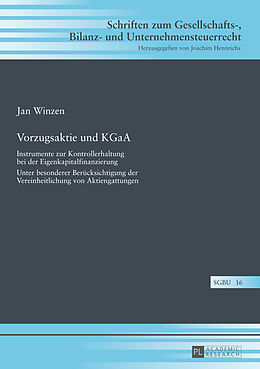 Fester Einband Vorzugsaktie und KGaA von Jan Winzen