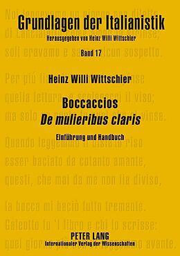 Fester Einband Boccaccios «De mulieribus claris» von Heinz Willi Wittschier