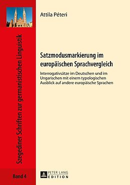 Fester Einband Satzmodusmarkierung im europäischen Sprachvergleich von Attila Péteri