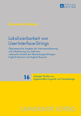 Fester Einband Lokalisierbarkeit von User-Interface-Strings von Alexander Behrens