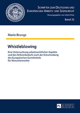 Fester Einband Whistleblowing von Mario Brungs