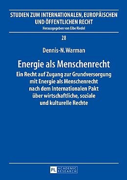 Fester Einband Energie als Menschenrecht von Dennis-N. Warman