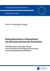 Kartonierter Einband Kulturgüterschutz in Deutschland mit den Instrumenten des Privatrechts von Anna A. Rozovskaya-Lampey