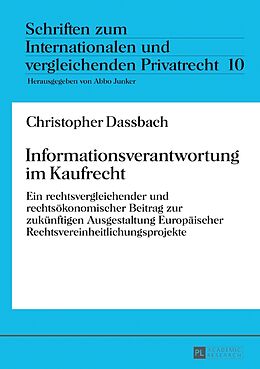 Fester Einband Informationsverantwortung im Kaufrecht von Christopher Dassbach