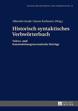 Fester Einband Historisch syntaktisches Verbwörterbuch von 