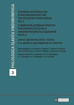 E-Book (epub) Slavische Geisteskultur: Ethnolinguistische und philologische Forschungen. Teil 2 von 