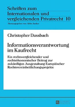 E-Book (epub) Informationsverantwortung im Kaufrecht von Christopher Dassbach