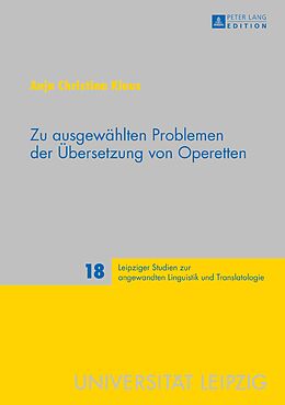 E-Book (epub) Zu ausgewählten Problemen der Übersetzung von Operetten von Anja Christina Klaus