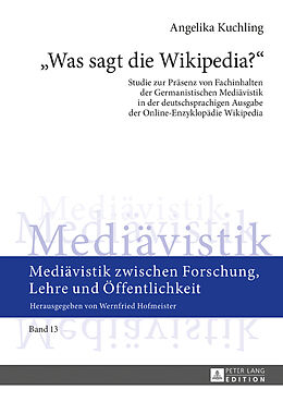 Fester Einband «Was sagt die Wikipedia?» von Angelika Kuchling, MA