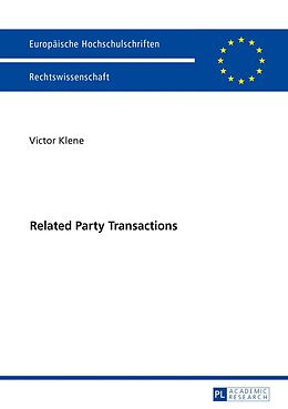 Kartonierter Einband Related Party Transactions von Victor Klene